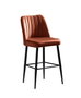 Hanah Home Juego de Taburetes de Bar Vento - Rojo Teja, Asiento 65cm, Ancho 46cm, Juego 2 Piezas, Patas Metal